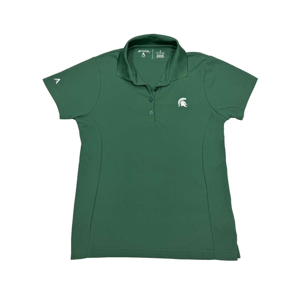 Antigua Michigan State Spartans Women's Small Green Polo Short Sleeve Shirt